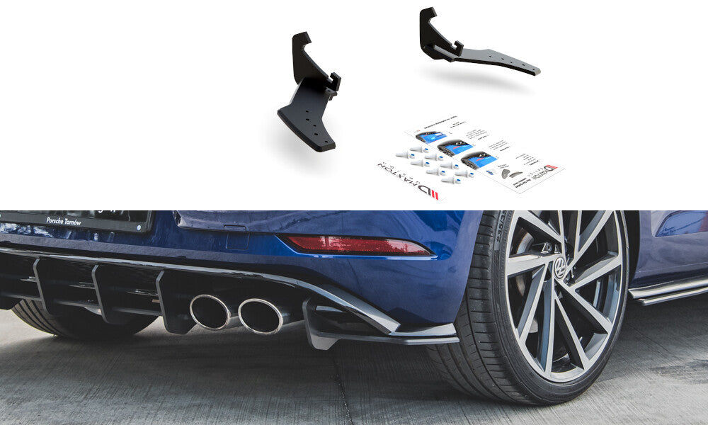 Street Pro Heck Ansatz Flaps Diffusor + Flaps für VW Golf 7 R Facelift Maxton Design