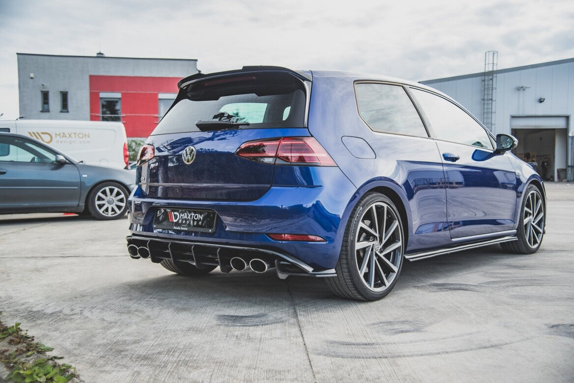 Street Pro Heck Ansatz Flaps Diffusor + Flaps für VW Golf 7 R Facelift Maxton Design