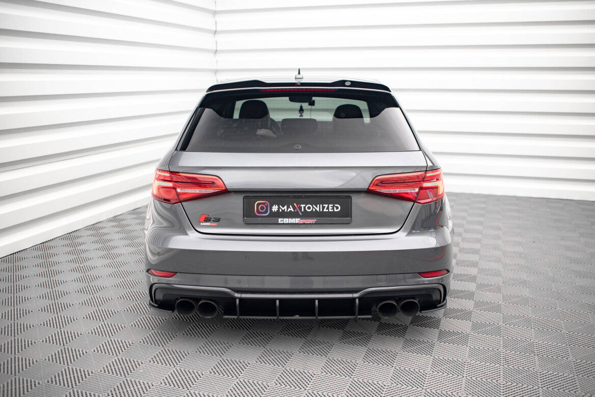 Street Pro Heck Ansatz Flaps Diffusor für Audi S3 Sportback 8V Facelift Maxton Design