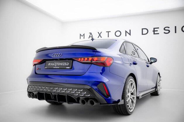 Street Pro Heckschürze Heck Ansatz Diffusor für Audi S3 Limousine 8Y Facelift Maxton Design