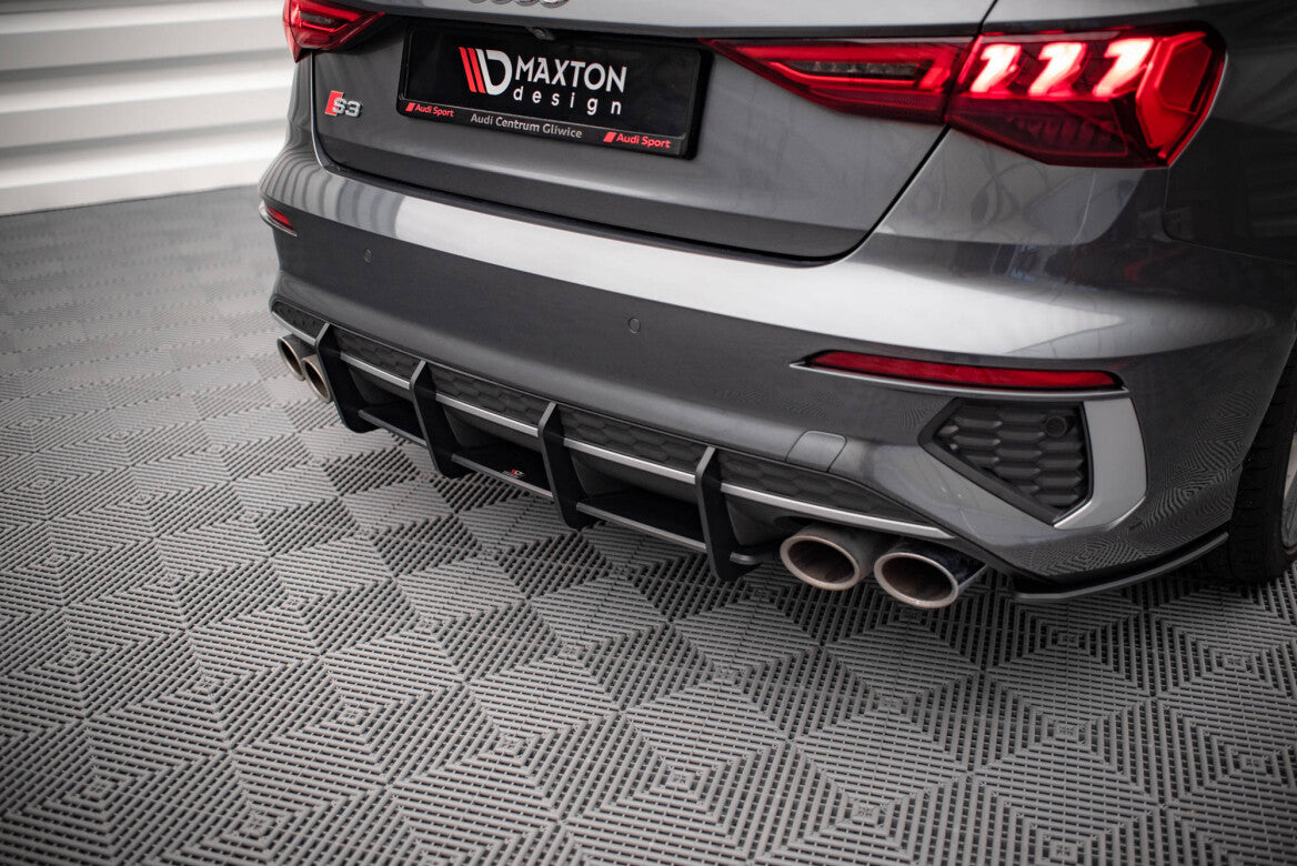 Street Pro Heckschürze Heck Ansatz Diffusor für Audi S3 Limousine 8Y   Maxton Design