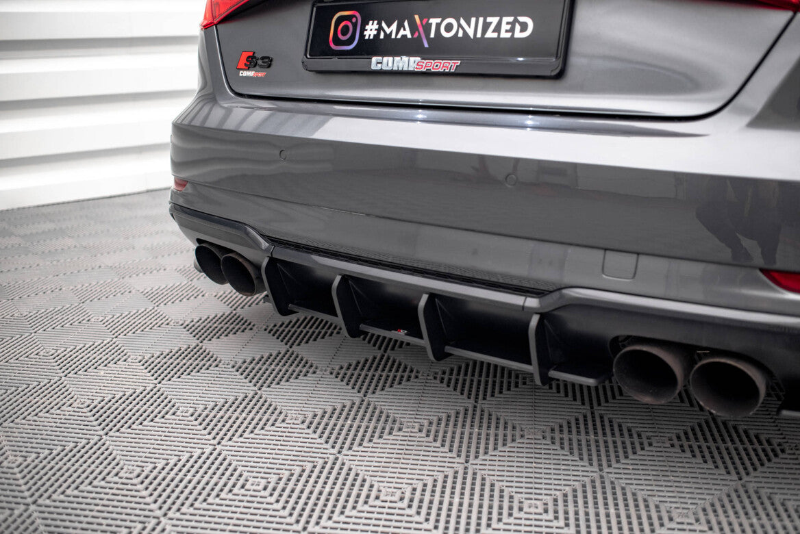 Street Pro Heckschürze Heck Ansatz Diffusor für Audi S3 Sportback 8V Facelift Maxton Design