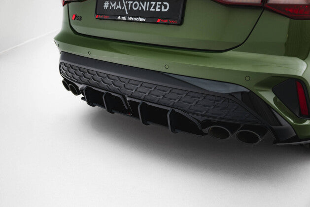 Street Pro Heckschürze Heck Ansatz Diffusor für Audi S3 Sportback 8Y Facelift Maxton Design