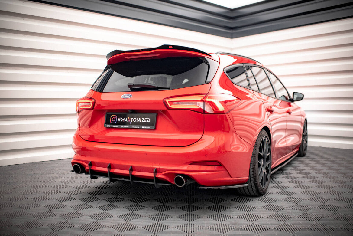 Street Pro Heckschürze Heck Ansatz Diffusor für Ford Focus Kombi ST-Line Mk4 Maxton Design