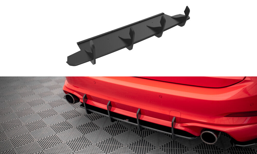 Street Pro Heckschürze Heck Ansatz Diffusor für Ford Focus Kombi ST-Line Mk4 Maxton Design