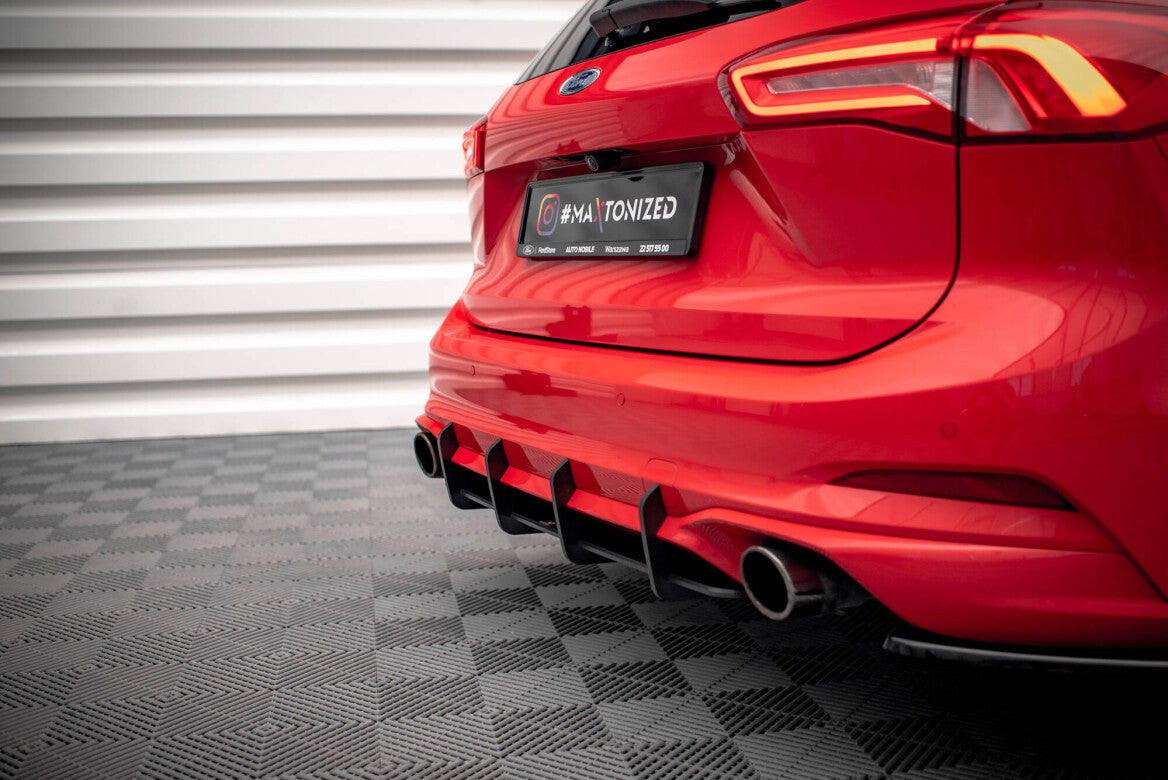 Street Pro Heckschürze Heck Ansatz Diffusor für Ford Focus Kombi ST-Line Mk4 Maxton Design