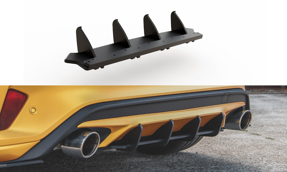 Street Pro Heckschürze Heck Ansatz Diffusor für Ford Focus ST Mk4 Maxton Design