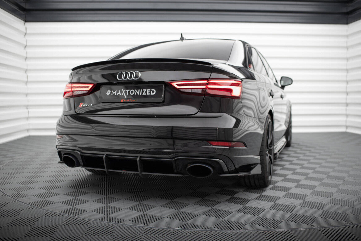 Street Pro Heckschürze Heck Ansatz Diffusor für Audi RS3 Limousine 8V Facelift Maxton Design