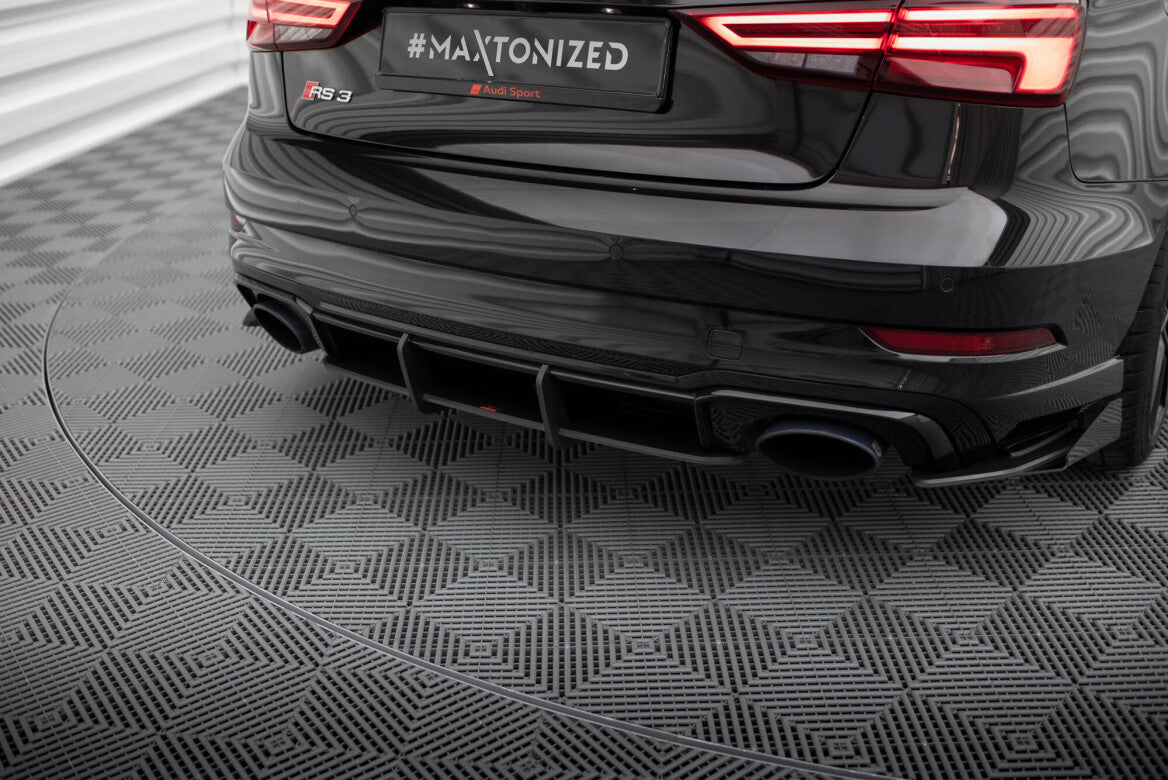 Street Pro Heckschürze Heck Ansatz Diffusor für Audi RS3 Limousine 8V Facelift Maxton Design