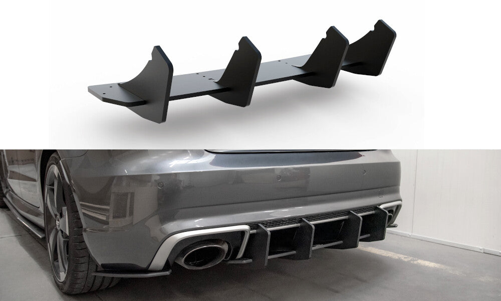 Street Pro Heckschürze Heck Ansatz Diffusor V.2 für Audi RS3 8V Sportback Maxton Design