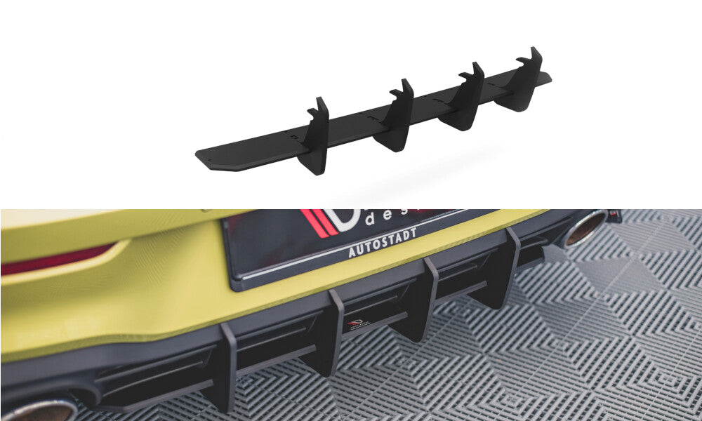 Street Pro Heckschürze Heck Ansatz Diffusor V.2 für VW Golf 8 GTI Clubsport Maxton Design