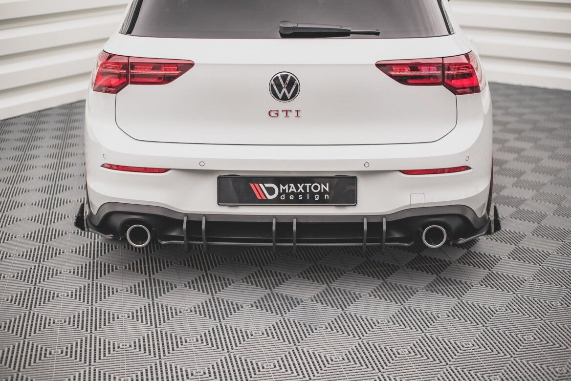 Street Pro Heckschürze Heck Ansatz Diffusor V.2 für VW Golf 8 GTI Maxton Design