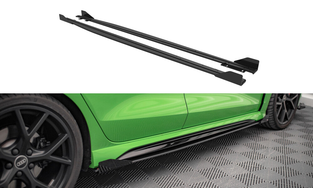 Street Pro Seitenschweller Ansatz Cup Leisten für Audi RS3 8Y Limousine Maxton Design