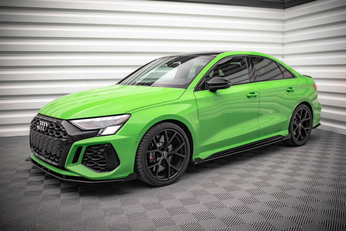 Street Pro Seitenschweller Ansatz Cup Leisten für Audi RS3 8Y Limousine Maxton Design