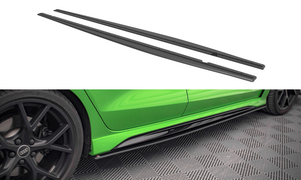 Street Pro Seitenschweller Ansatz Cup Leisten für Audi RS3 8Y Limousine Maxton Design