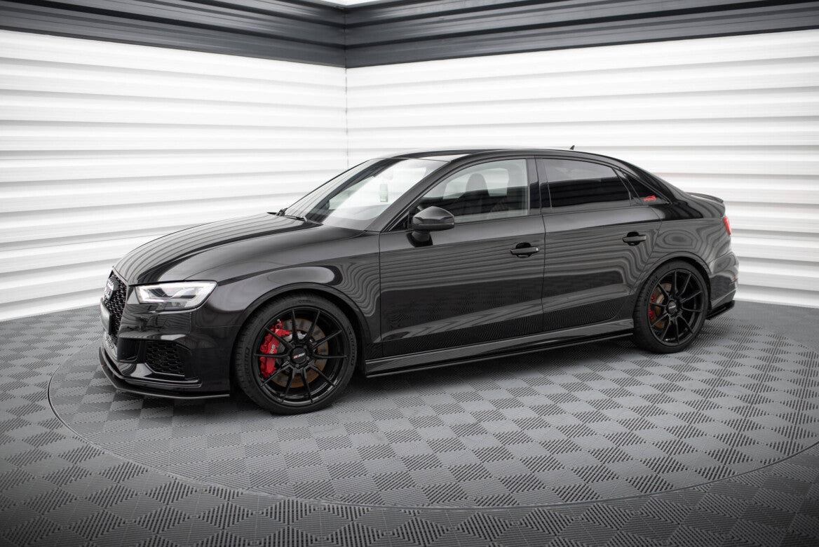 Street Pro Seitenschweller Ansatz Cup Leisten für Audi RS3 Limousine 8V Facelift Maxton Design