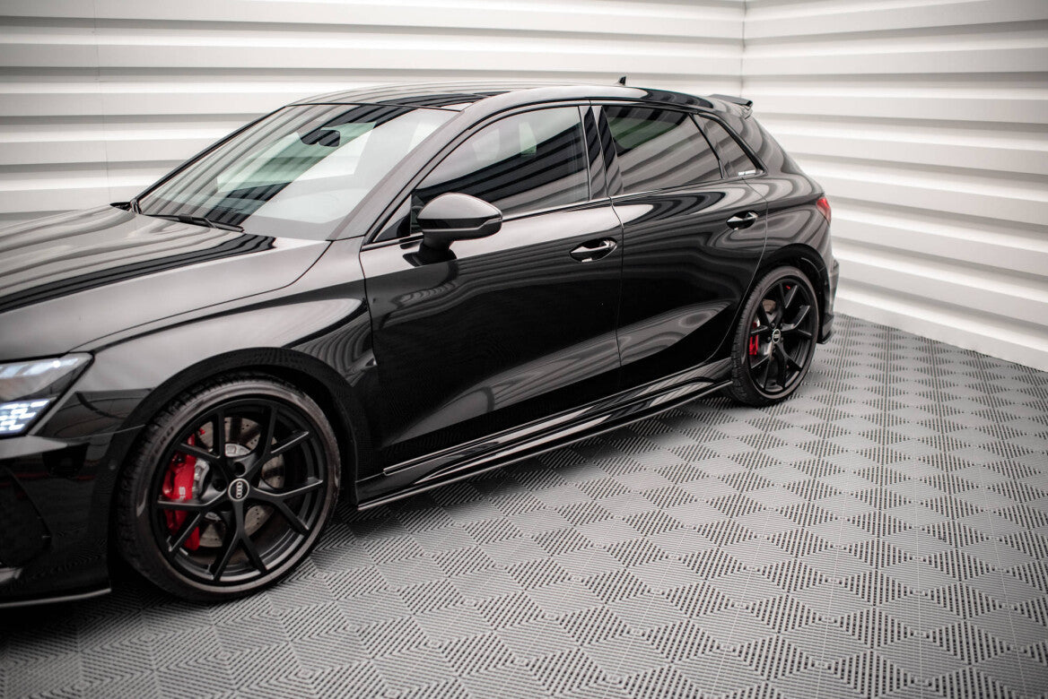 Street Pro Seitenschweller Ansatz Cup Leisten für Audi RS3 Sportback 8Y Maxton Design