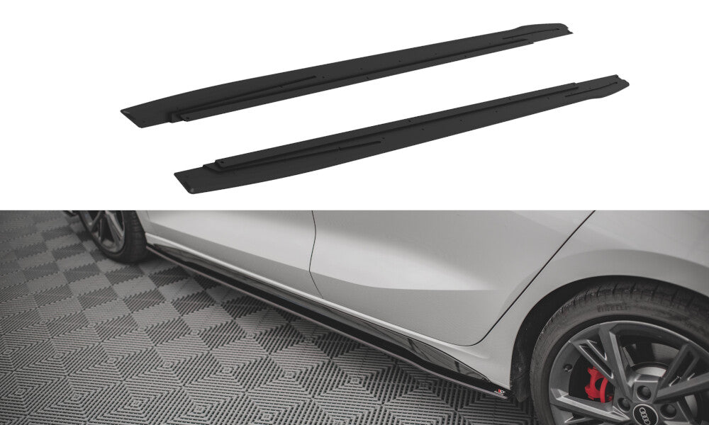 Street Pro Seitenschweller Ansatz Cup Leisten für Audi S3 / A3 S-Line 8Y Maxton Design