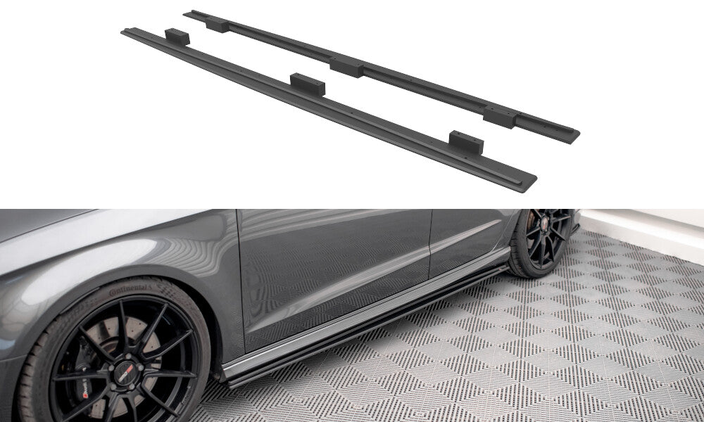 Street Pro Seitenschweller Ansatz Cup Leisten für Audi S3 Sportback 8V Facelift Maxton Design