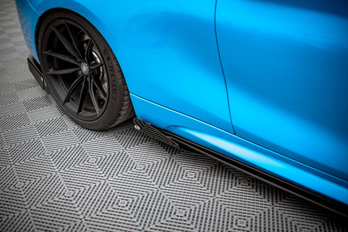 Street Pro Seitenschweller Ansatz Cup Leisten für BMW M2 F87 Flaps Maxton Design