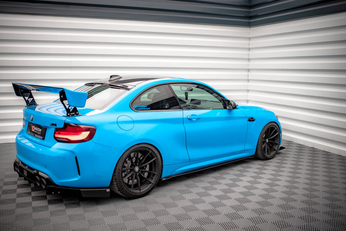 Street Pro Seitenschweller Ansatz Cup Leisten für BMW M2 F87 Maxton Design