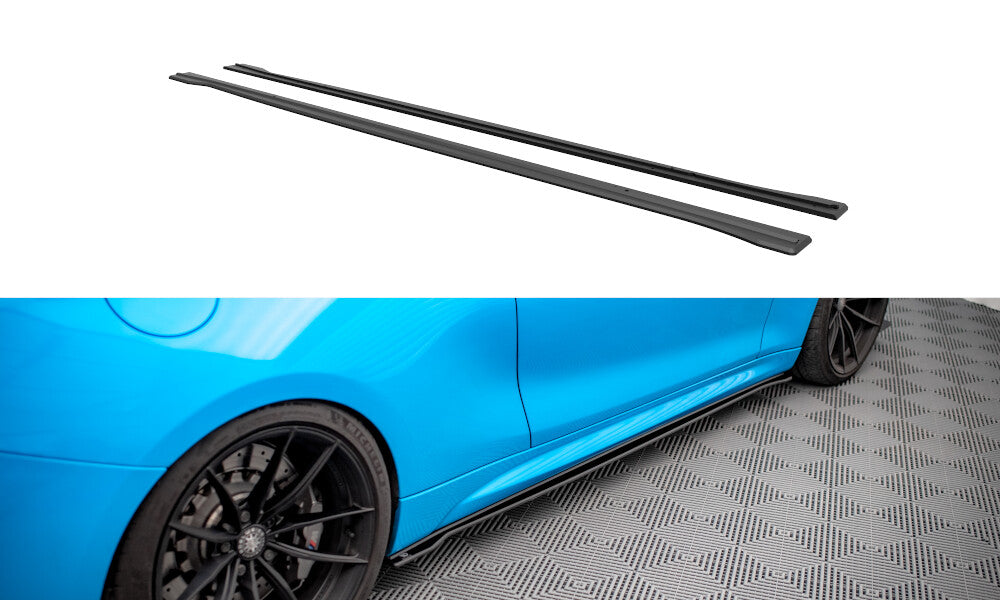 Street Pro Seitenschweller Ansatz Cup Leisten für BMW M2 F87 Maxton Design