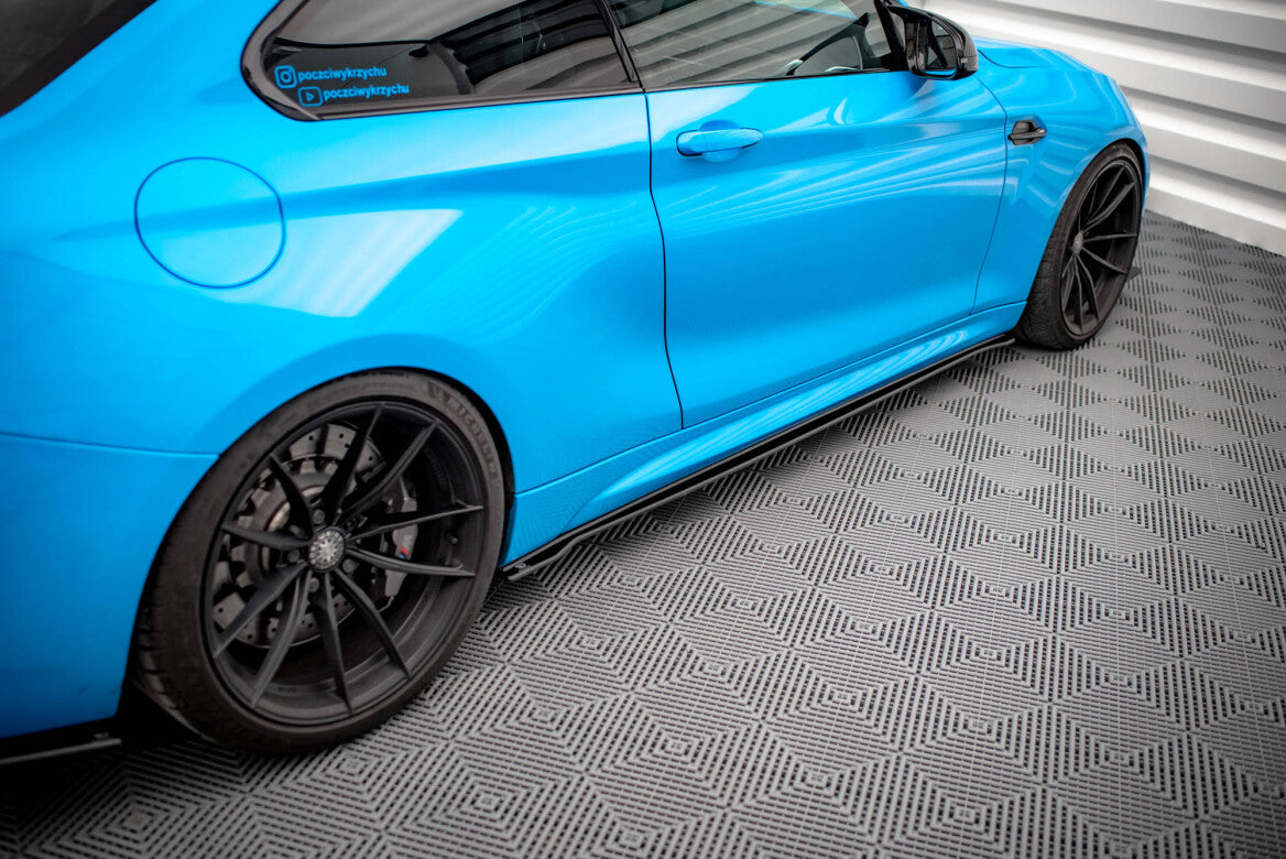 Street Pro Seitenschweller Ansatz Cup Leisten für BMW M2 F87 Maxton Design