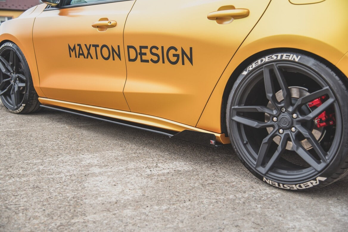 Street Pro Seitenschweller Ansatz Cup Leisten für Ford Focus ST / ST-Line Mk4 Maxton Design