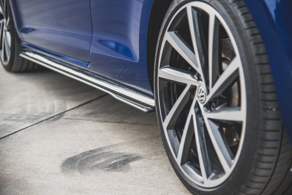 Street Pro Seitenschweller Ansatz Cup Leisten für VW Golf 7 R Facelift Maxton Design