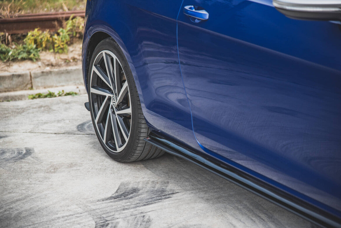 Street Pro Seitenschweller Ansatz Cup Leisten für VW Golf 7 R Facelift Maxton Design