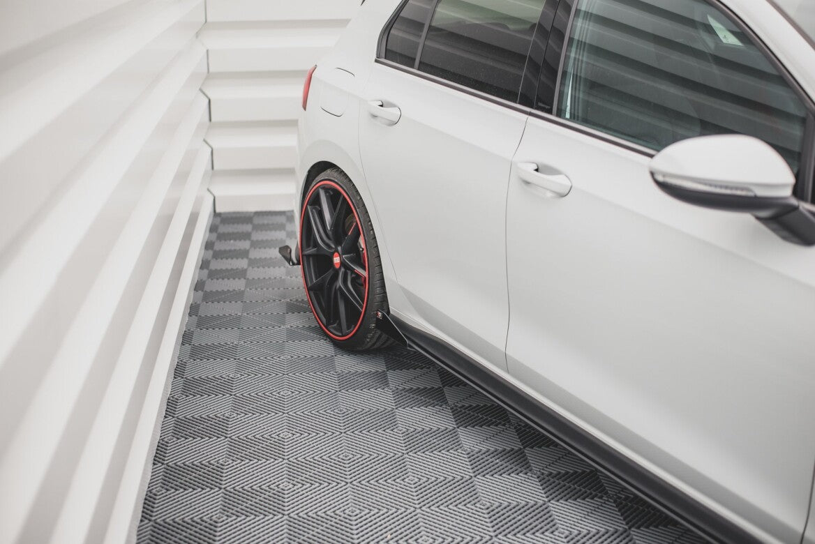 Street Pro Seitenschweller Ansatz Cup Leisten für VW Golf 8 GTI / GTI Clubsport Maxton Design