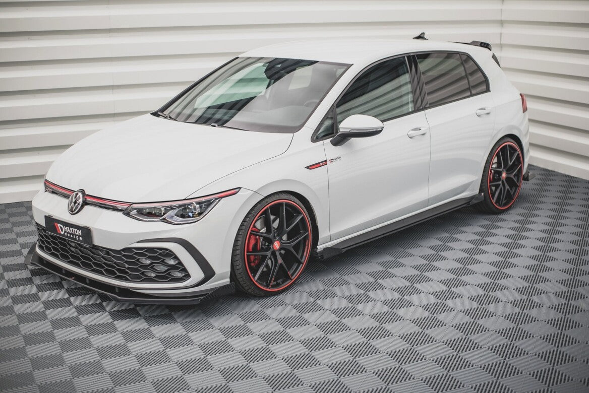 Street Pro Seitenschweller Ansatz Cup Leisten für VW Golf 8 GTI / GTI Clubsport Maxton Design
