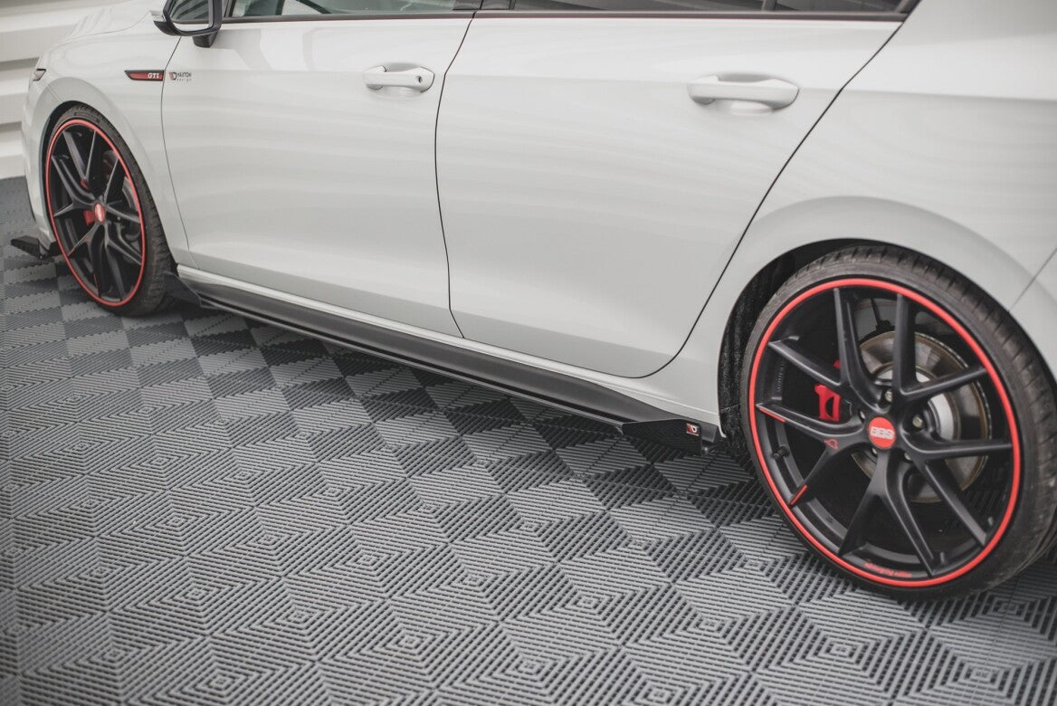 Street Pro Seitenschweller Ansatz Cup Leisten für VW Golf 8 GTI / GTI Clubsport Maxton Design