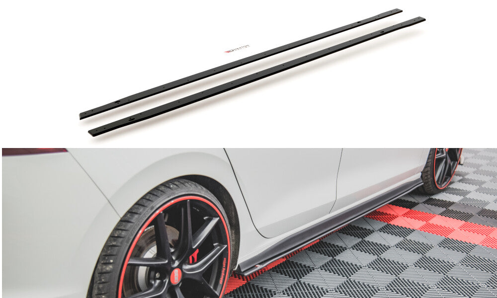 Street Pro Seitenschweller Ansatz Cup Leisten für VW Golf 8 GTI / GTI Clubsport Maxton Design