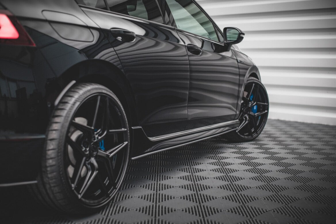 Street Pro Seitenschweller Ansatz Cup Leisten für VW Golf R Mk8   Maxton Design
