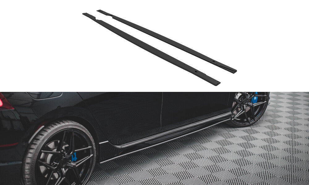 Street Pro Seitenschweller Ansatz Cup Leisten für VW Golf R Mk8   Maxton Design