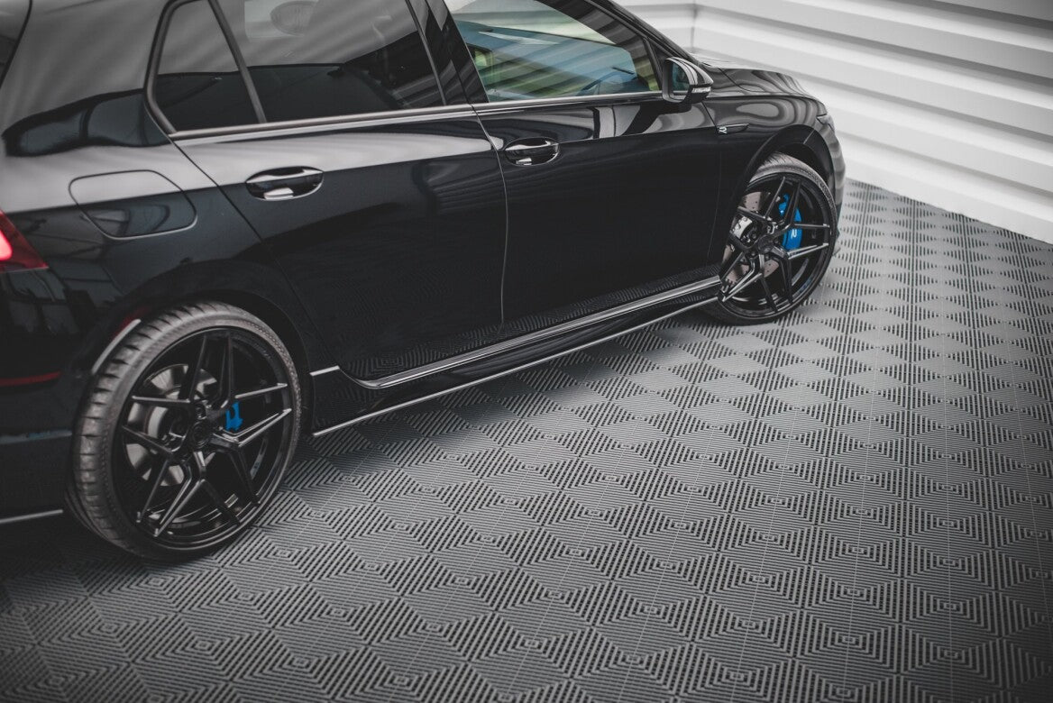 Street Pro Seitenschweller Ansatz Cup Leisten für VW Golf R Mk8   Maxton Design