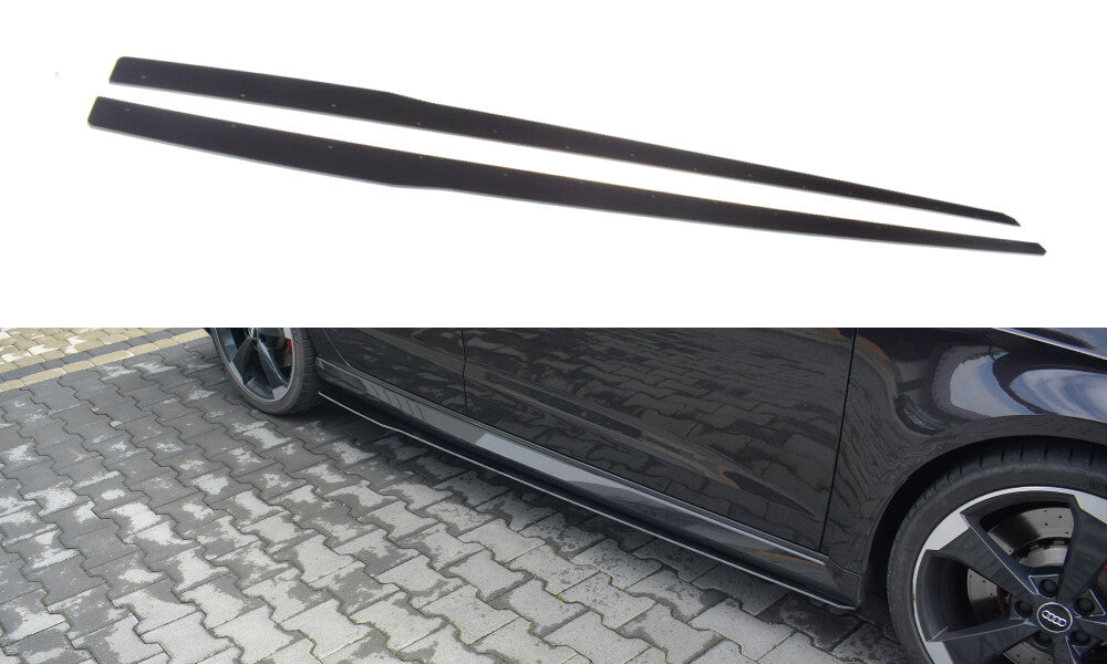 Street Pro Seitenschweller Ansatz Cup Leisten V.1 für Audi RS3 8V FL Sportback Maxton Design