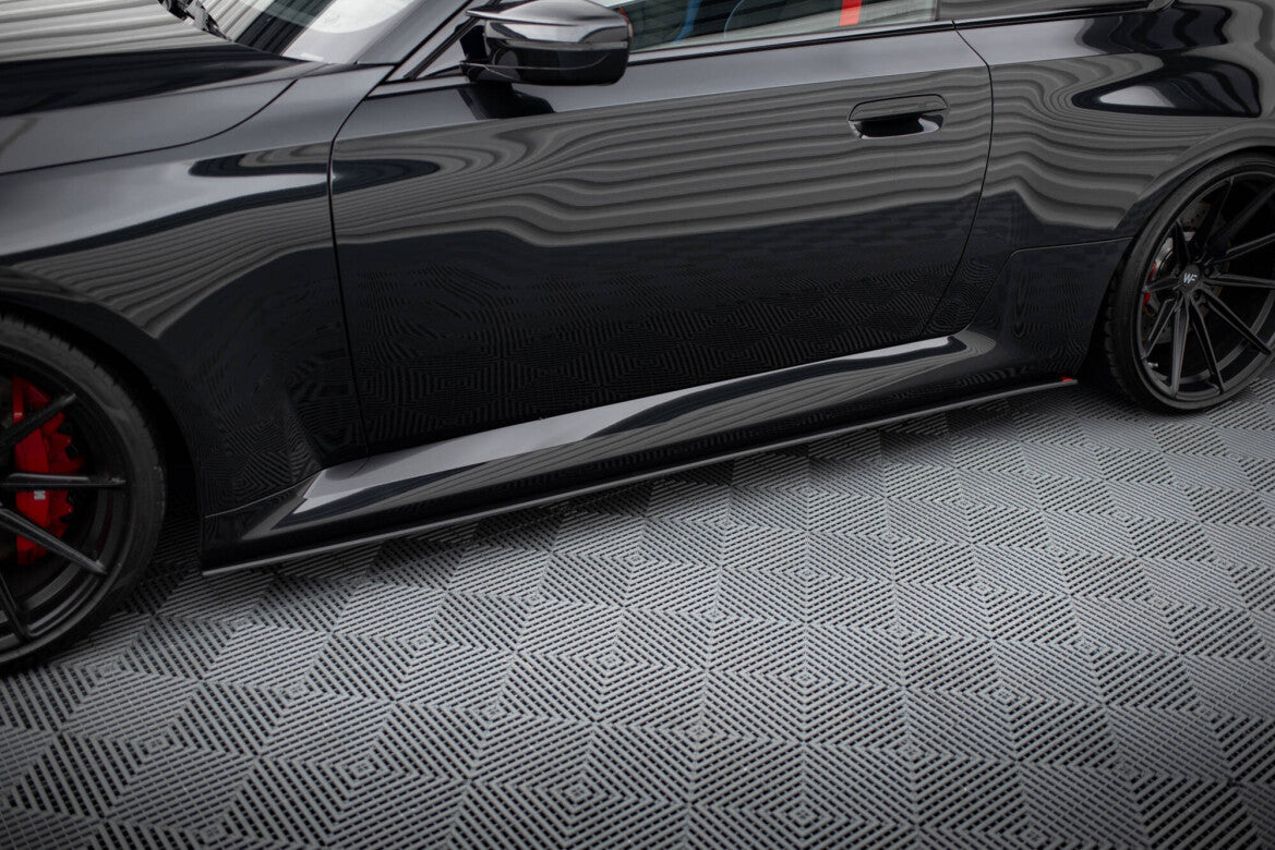 Street Pro Seitenschweller Ansatz Cup Leisten V.1 für BMW M2 G87 Maxton Design