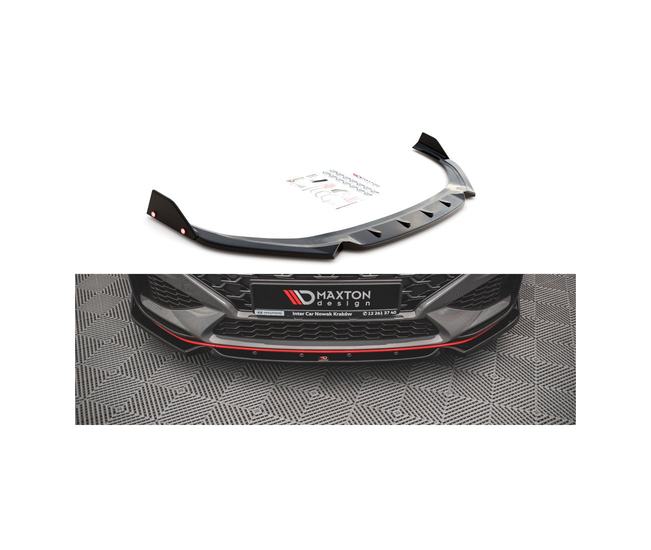 Frontlippe V.1 + Flaps für Hyundai I30N + N-Line Facelift Maxton Design