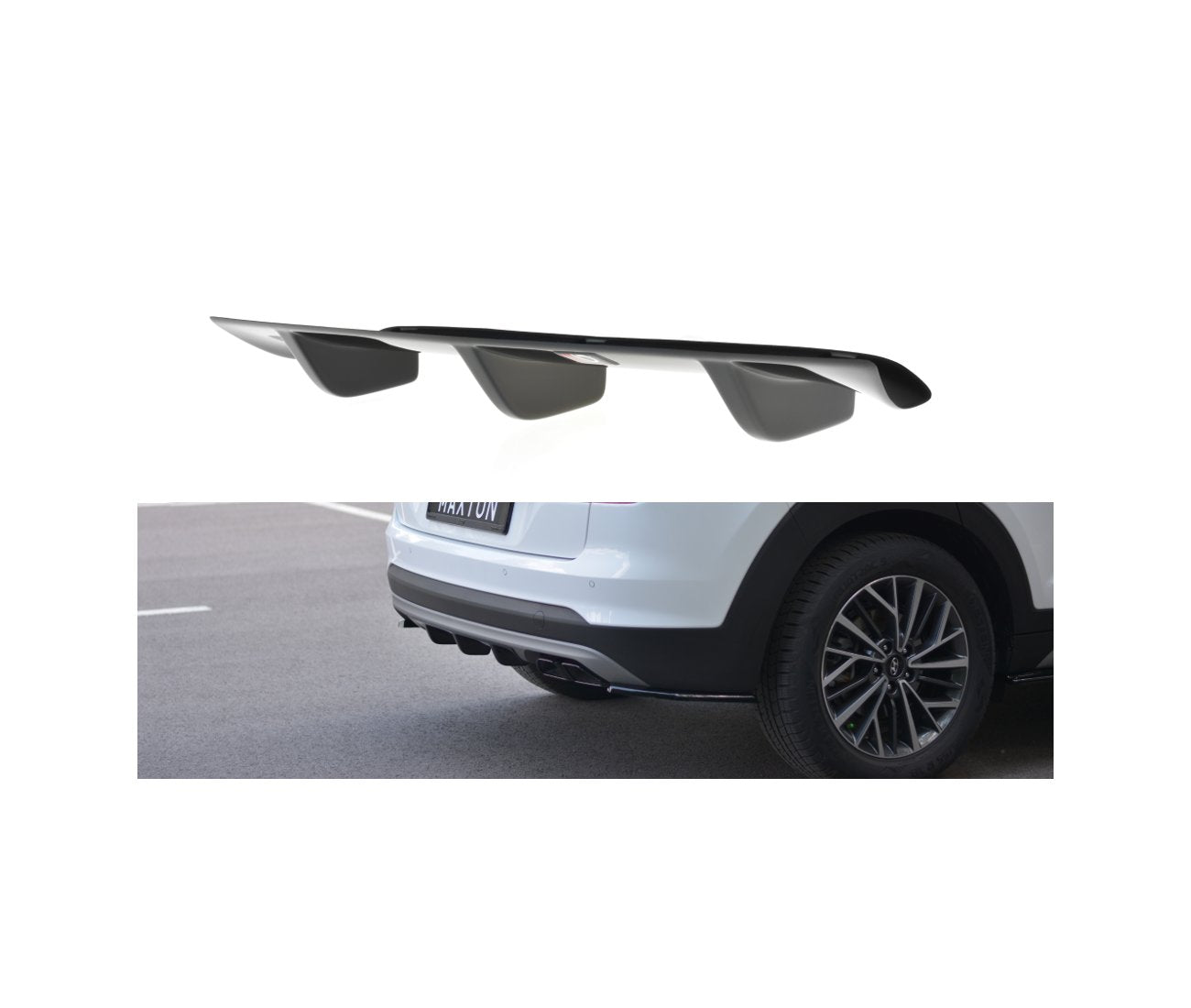 Heck Ansatz Diffusor für Hyundai Tucson Facelift Maxton Design