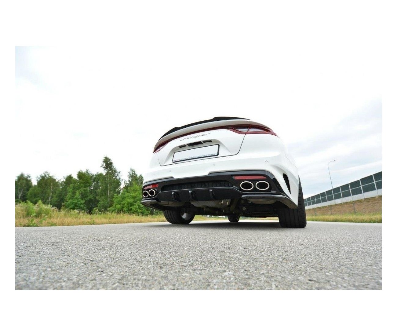 Heck Ansatz Diffusor für Kia Stinger Gt / GT-Line Maxton Design