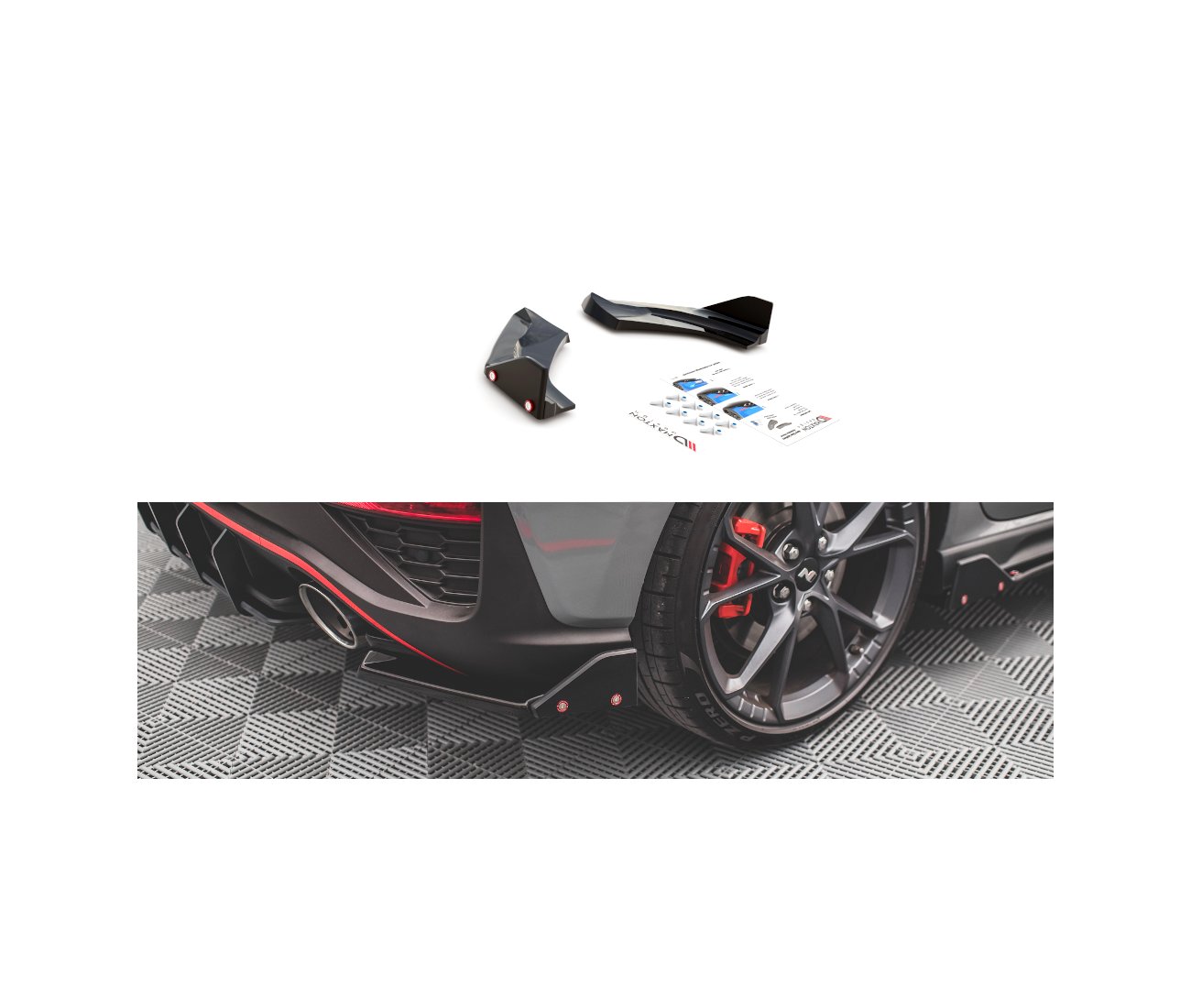 Heck Flaps V.1 für Hyundai I30N Hatchback Facelift Maxton Design
