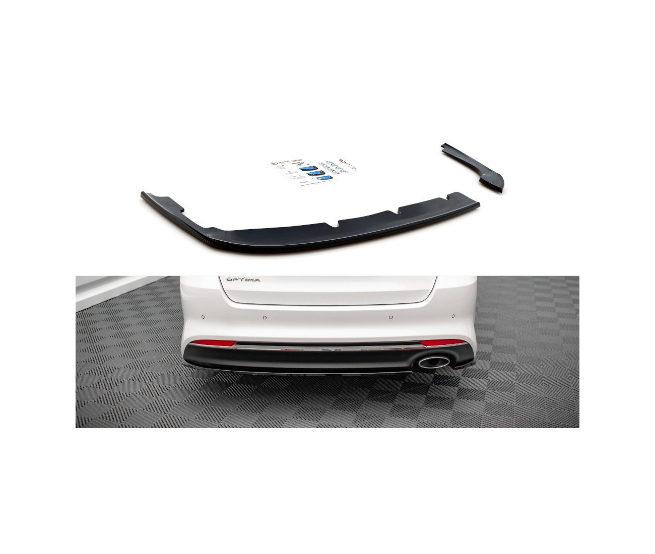 Heck Ansatz Flaps Diffusor für Kia Optima Maxton Design