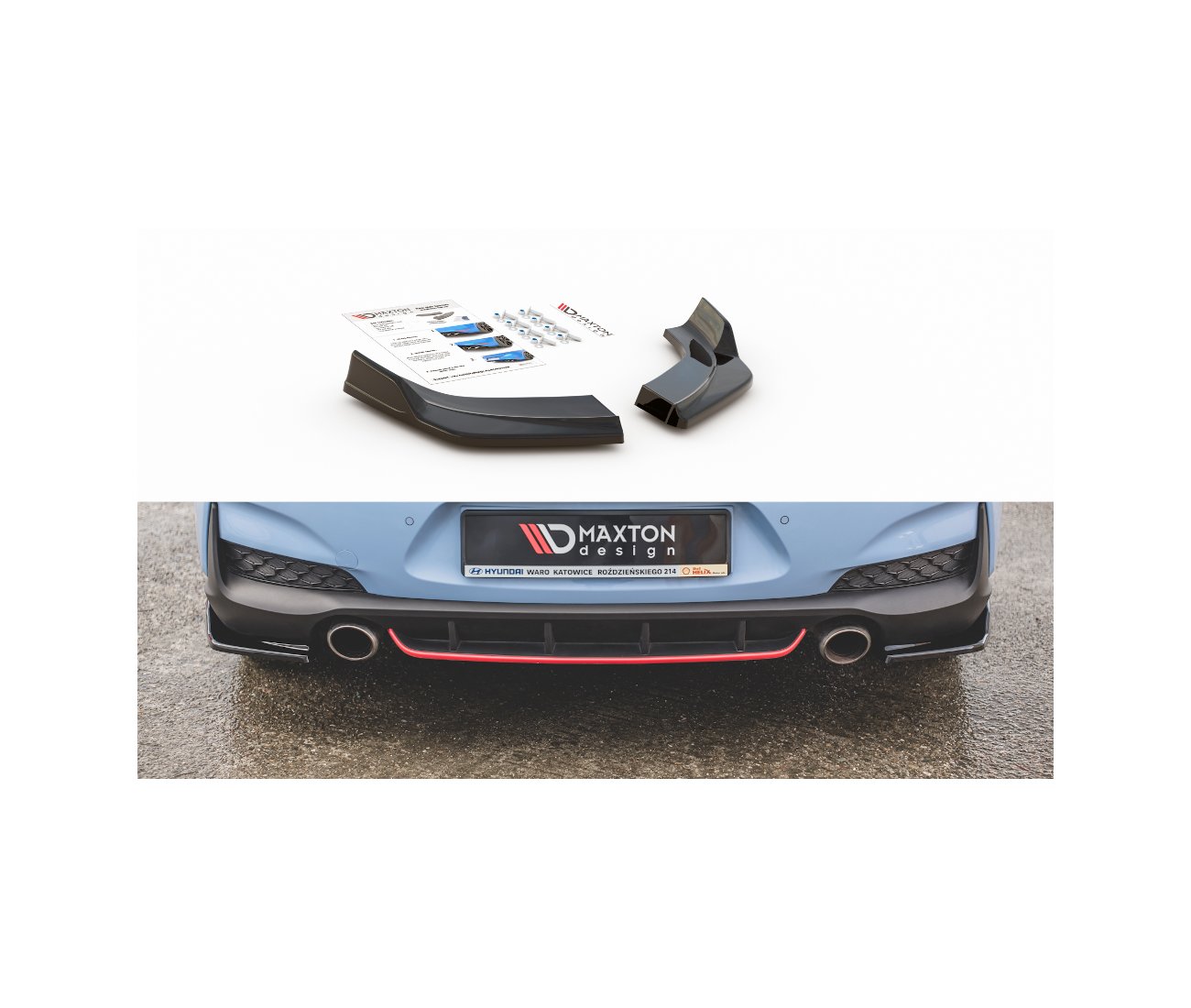 Heck Flaps V.3 für Hyundai I30N Hatchback Maxton Design