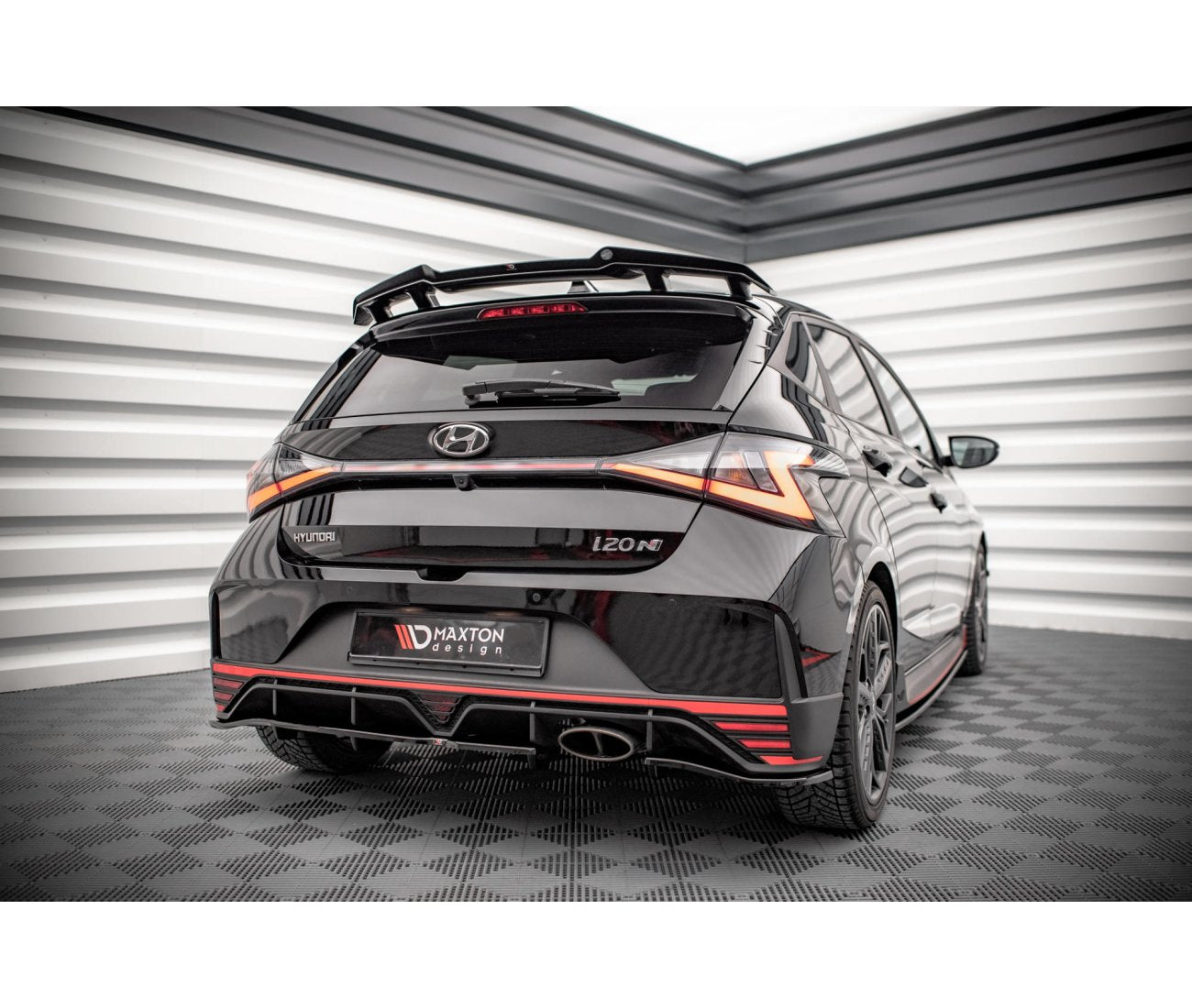 Heck Spoiler Aufsatz Abrisskante für Hyundai I20N Maxton Design