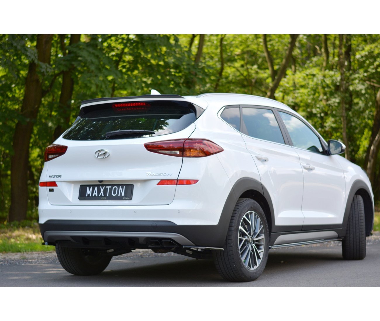 Heck Spoiler Aufsatz Abrisskante für Hyundai Tucson Facelift Maxton Design