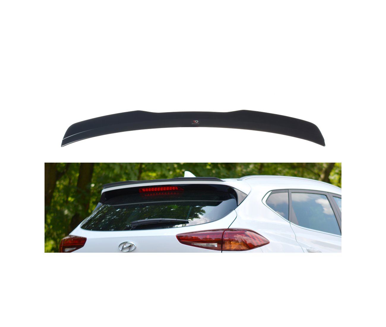 Heck Spoiler Aufsatz Abrisskante für Hyundai Tucson Facelift Maxton Design