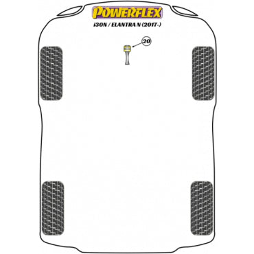 Powerflex Buchsen Drehmomentstütze für Hyundai und Kia Powerflex