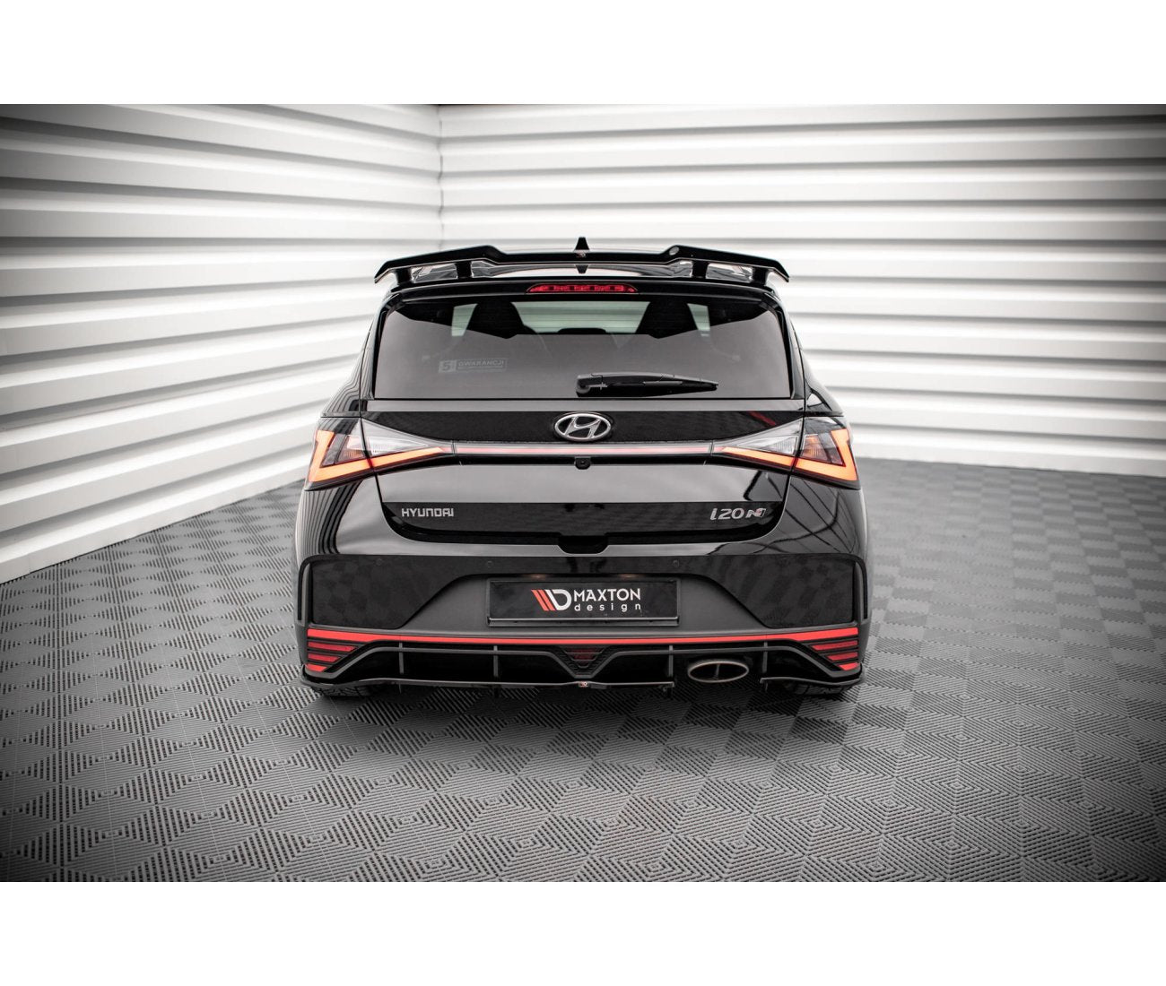 Mittlerer Cup Diffusor Heck Ansatz DTM Look für Hyundai I20 N Maxton Design